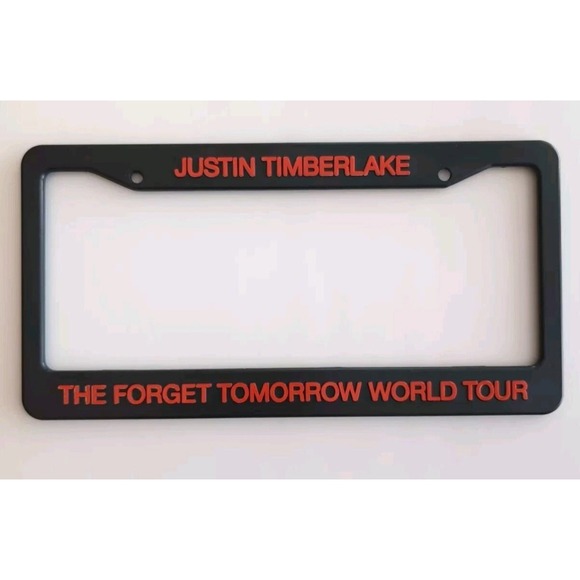Justin Timberlake‎ License Plate Frame The Forget Tomorrow World Tour - Picture 1 of 3
